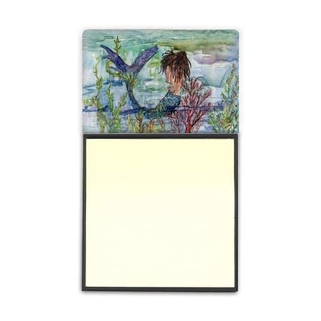 Carolines Treasures Carolines Treasures 8973SN Brunette Mermaid Coral Fantasy Sticky Note Holder 8973SN